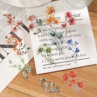50 ink flower sticker packs, waterproof transparent PET creative manual stickers DIY diary refrigerator phone stickers