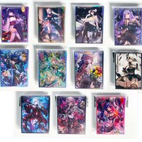 60PCS 67x92mm Card Sleeves Holographic Classic Anime Characters Standard Size Card Seeves Suitable for PTCG/TCG/PKM Game Cards