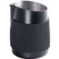 Milk Frothing Pitcher with Anti-Scald Black Silicone Sleeve for Latte Cappuccino Coffee Frother Jug Cup
