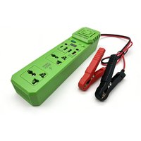 Outdoor and car power inverter, 12V/24V/200W, USB/Type-C fast charging, digital voltage display. Camping transformer.