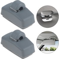 2Pcs Car Front Sun Visor Bracket Clips Car Hook Fasteners 3B0857563 3B0857561B for Skoda Fabia Octavia Superb Auto Parts Grey