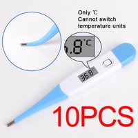 10PCS Thermometer Electronic Soft Head Digital Armpit Temperature Measurement Household Adults Children Thermometers for Fever