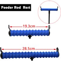 Support de canne à pêche à la carpe, 1 pièce, repose-canne bleu (S/L), support de dosette en alliage d'aluminium, support de bâton pour accessoires de pêche à la carpe