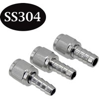 Stainless Steel Barbed Swivel Nut 1/4" 5/16" 3/8" Hose Barb & Stem Homebrew Kegging Parts