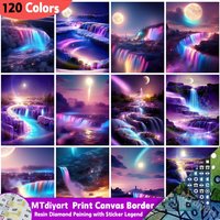 Resin 120 Colors Diamond Painting With Sticker Legend Landscape Waterfall Diy Mosaic Moon Home Decor Art Handmade Gift