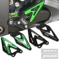 Fit For ZX6R ZX 6R 636 ZX-6R ZX-636 ZX636 2019-2026 Motorcycle Footrest Heel Guard Cove Rearsets Foot Rest Peg Protector