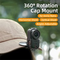 360° Adjustable Rotation Horizontal-Vertical Shooting Cap Mount For DJI OSMO Nano Camera Accessories Cap Base For Vlog/Biking