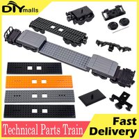 Technical Parts MOC City Train Base Wheel Tracks Top Base Plate Building Blocks Bricks diy for Legoeds EV3 4025 92336 91994 2871