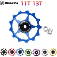 Meroca 1Pcs MTB Steel Bearing Jockey Wheel CNC 7075 Aluminum Alloy Rear Derailleur 11T 13T Guide Road Bike Pulley
