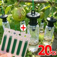 1-20pcs Outdoor Fruit Fly Attractant Liquid Long Lasting Insect Killer Orchard Pest Control Bait Refill For Fly Trap Catcher