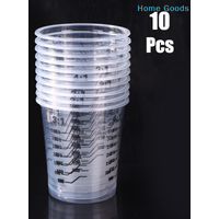 preferred10Pcs 500ml Disposable Clear Plastic Paint Mixing Cups Mixing Pot Paint Mixing Calibrated Cupproduct