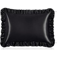 1 PC Ruffle Satin Silk Pillowcase for Hair and Skin, Silky Pillow Shams Satin Ruffled Pillowcase