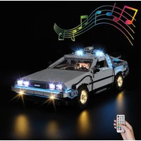 Kyglaring LED Light Kit Suitable for Lego Back to the Future Time Machine 10300 Building Block Decorative Lamp Not Include Model