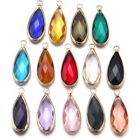5pcs/lot Teardrop Crystal Glass Pendant Charms for Couples Bracelet Earrings Jewelry Making Supplies DIY Necklace Ornaments