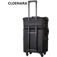 COLENARA The new Suitcase Ladies Trolley Bags Large Capacity Nail Technician Professional Beauty Tools Box Rolling Luggage