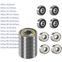 10PCS Bearing подшипники 603 604 605 606 607 608zz 608-2RS 609 623 624 625 626 627 628 629 ZZ RS Deep Groove Ball bearings 베어링