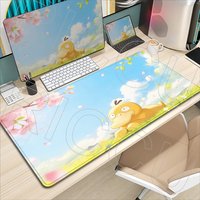 Mouse Pad Anime Pokemon Psyduck Office Large Gamer Expand Desk Mat Computer Keyboard XXL Gaming PC Accessories Carpet Mousepad