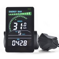 M6C【UART2】 E Bike LCD Computer Color Gradient Digital Speedometer Odometer for Electric Bicycle Bike Accessories