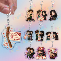 Horror Movie Obsession Keychain for Accessories Bag Scary One Wish Willow Nikki Charm Keyrings Jewelry Flag Gifts