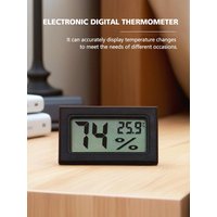 Mini Black Digital LCD Indoor Convenient Temperature Sensor Humidity Meter Thermometer Hygrometer Gauge