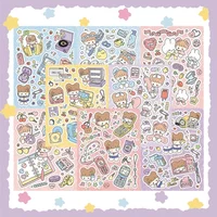 Cute Crayon Graffiti Style Girl Stickers Ins Korean Cartoon Girl Character Stickers Guka Hand Account Diy