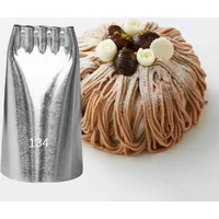 #134 Noodles Cake Cream Nozzles for confectionery Five Hole Lines Drawing Icing Piping Tips Brownie Cake Nozzle Decorating Tools