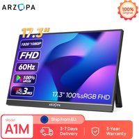 ARZOPA 17.3''1080P IPS Portable Gaming Monitor HDMI USB External Laptop Display Screen Kickstand for PC/Mac/Phone/Xbox/Switch/PS