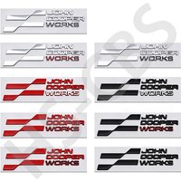 3D Metal JOHN COOPER WORKS Logo Emblem Car Stickers Rear Trunk Letter Decal Auto Body Styling Exterior Accessories