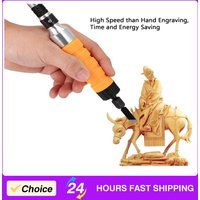 Electric Carving Chisel Pen Black Woodworking Electric Chisel Reinforced Nylon Material DIY Craft Furniture Decoration Tools
