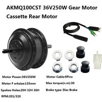 AliExpress NONE AKM Light Weight Ebike Brushless Gear Motor AKM-Q100CST 36V 250W Cassette Rear Motor 9pins Motor Cable