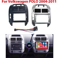 2 Din Car DVD Only Frame Audio Fitting Adaptor Dash Trim Facia Panel 9 inch For Volkswagen POLO 2004-2011Double Din Radio Player