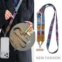 New 2-in-1 Mobile Phone Lanyard Wristband Strap Crossbody Cellphone Rope Hand Bag Straps Anti-loss Phone Lanyard With 2 Hooks