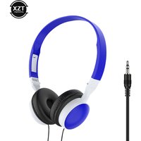 Wired Foldable 3.5mm Headphones Head Mounted Headset Earphone Headphones Stereo Foldable Sport Earphone for Phone/Tablet