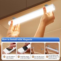 Portable LED Bar Light with Motion Sensor Rechargeable Night Lights for Staircase Cabinet Wardrobe Hallway Bedside Backlight