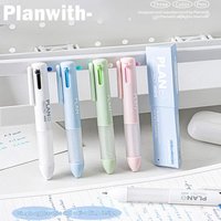 Planwith Mini Multifunction Pen INS 3-color Anti-roll comfort Frosted Grip Gel Pens, No Smudging Impermeable Portable Stationery