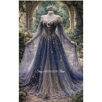 Customized Off Shoulder Beaded Wedding Dress Luxuriously Embellished Starry Night Bridal Gown Special Occasion Ball Gown Themed