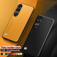 Case for Sony Xperia 1 VII Carbon Fiber PU Leather Cover for Sony Xperia 1 V 10 IV 5 V Matte Shockproof Soft Frame Cases Bumper