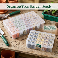 Multifunctional Storage Box Seed Container Round Bottle DIY Jewelry Beads Parts Organizer Craft Supply Case