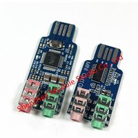 CM108 Driveless USB Sound Card 3.5mm Headphone Mic Jack External Sound Card Chip Board Stereo Sound Card for Laptop Computer