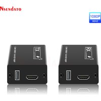 USB Extender KVM HDMI RJ45 1080P 30M HDMI KVM USB Extender over Cat6 LAN Network HDMI Extender For keyboard mouse switch TV PC