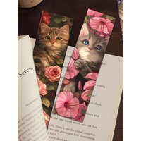 32pcs, oil painting cat bookmarks, perfect for teachers, readers and book lovers, perfect for gifts, parties and birthdays