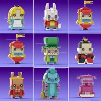 MOC Classic Movie Character Mr. Hat,Rabbit,Caterpillar Animal Cat Collection Building Blocks Cartoon Figures Toy Gift