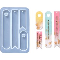 Oval Bookmark Silicone Mold Heart Bookmark Epoxy Resin Casting Molds for DIY Epoxy Resin Crafts Making Tools Book Decoration