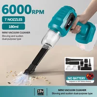 120W Electric Mini Brushed Cordless Vacuum with 6000rpm Multifunction for Home DIY, Compatible with Makita 18V Battery Pin