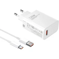Xiaomi Original 120W Ultra Fast Charger QC 5.0 6A USB Type C CableFor IPhone Pro Max Samsung Rapid Charging Adapter EU Plug