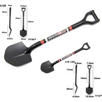 Pelle en métal noir au charbon de bois exquise pour voiture sur chenilles 1/10 1/18 1/24 RC SCX24 AX24 TRX4M FCX24 E