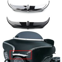 Motorcycle Fairing Brow Accent Cover ABS Decoration Trim for Harley-Davidson Touring FLHX Electra Glide 1996-2013 Chrome/Black
