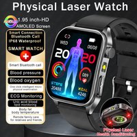 2026 New 650nm Laser Therapy Blood Fat Uric Acid Blood Pressure Smart Watch ECG Precise Health Monitor Smartwatches For Men image 4