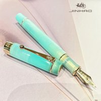 1 PCS JINHAO 100 Mint Green Metal Fountain Pen,Luxury Pen Gift,Perfect for Busienssmen,Students,Executive Smooth Ink Pen