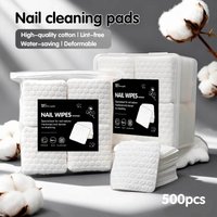 200/500Pcs/pack Cotton Pads for Nail Wipe Lint-free Nail Polish Remover Napkin UV Gel Dust Cleaner Cleaning for Manicure Tool